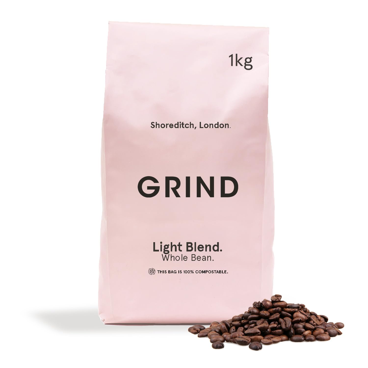 Grind Dark Blend Specialty Coffee Beans – 1kg Bag – Dark Roast – Suitable for All Coffee Machines – 100% Arabica – Barista Quality – Freshly Roasted in UK