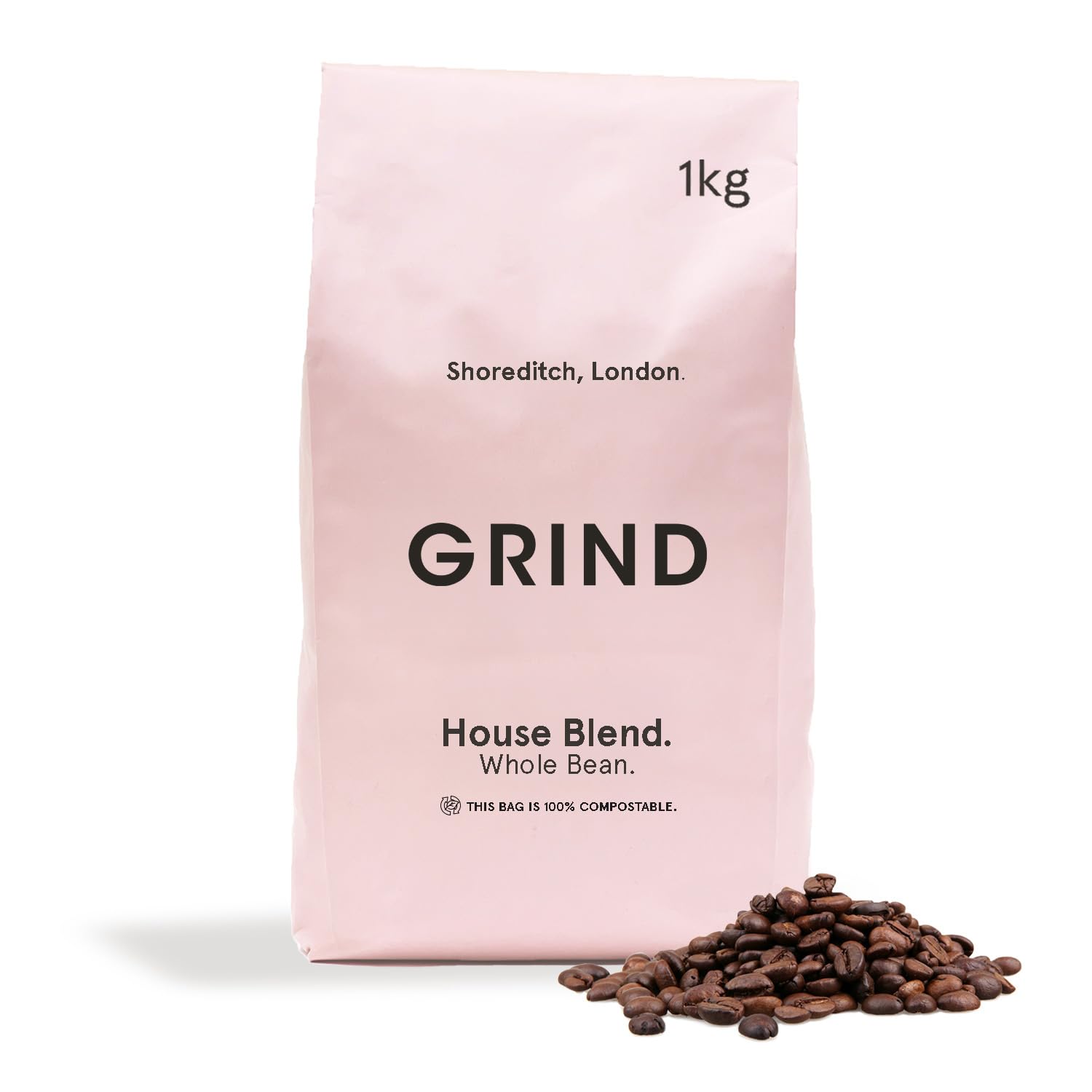 Grind Dark Blend Specialty Coffee Beans – 1kg Bag – Dark Roast – Suitable for All Coffee Machines – 100% Arabica – Barista Quality – Freshly Roasted in UK