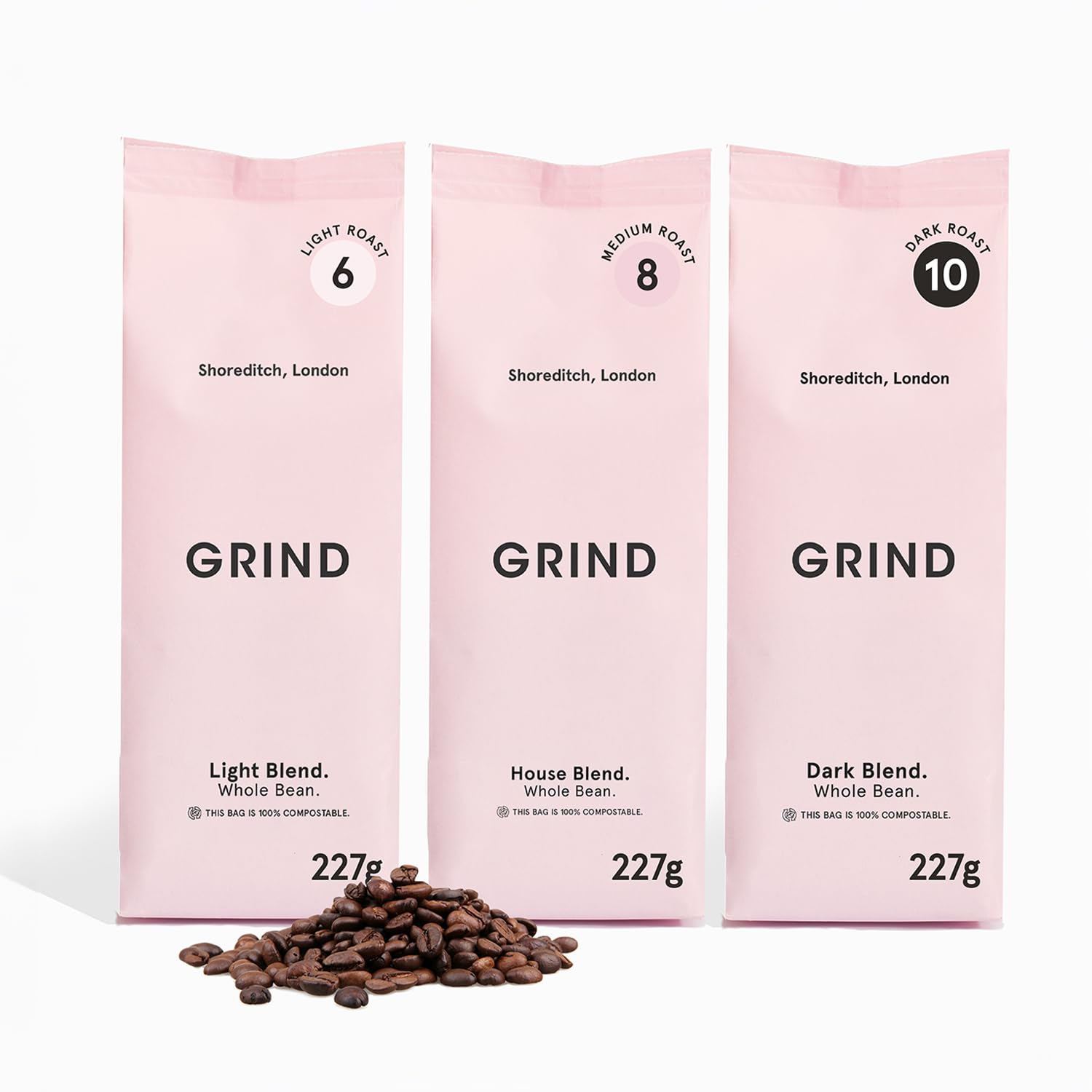 Grind Dark Blend Specialty Coffee Beans – 1kg Bag – Dark Roast – Suitable for All Coffee Machines – 100% Arabica – Barista Quality – Freshly Roasted in UK