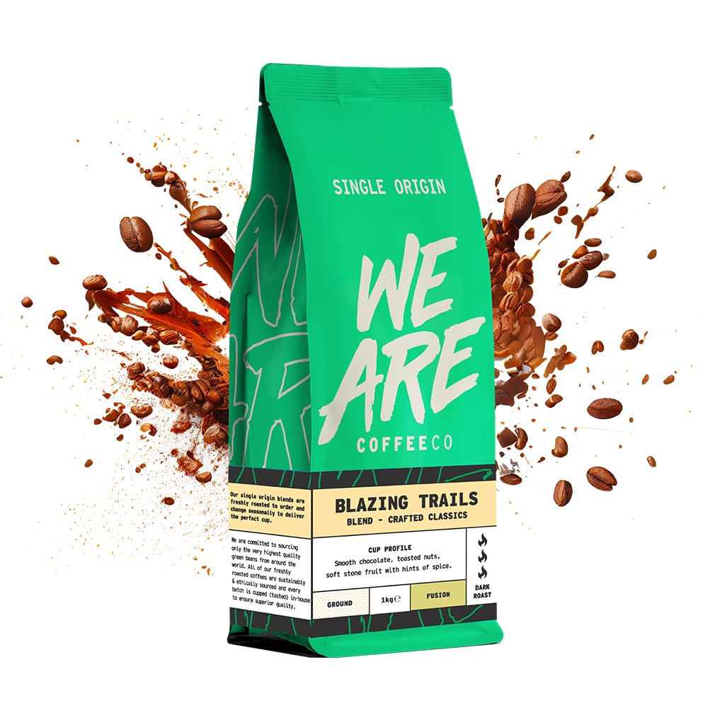 We Are Coffee Co - Single Origin Blend Coffee Beans - Blazing Trails | Whole Bean 1kg | Dark Roast | 100% Arabica | Freshly Roasted in the UK