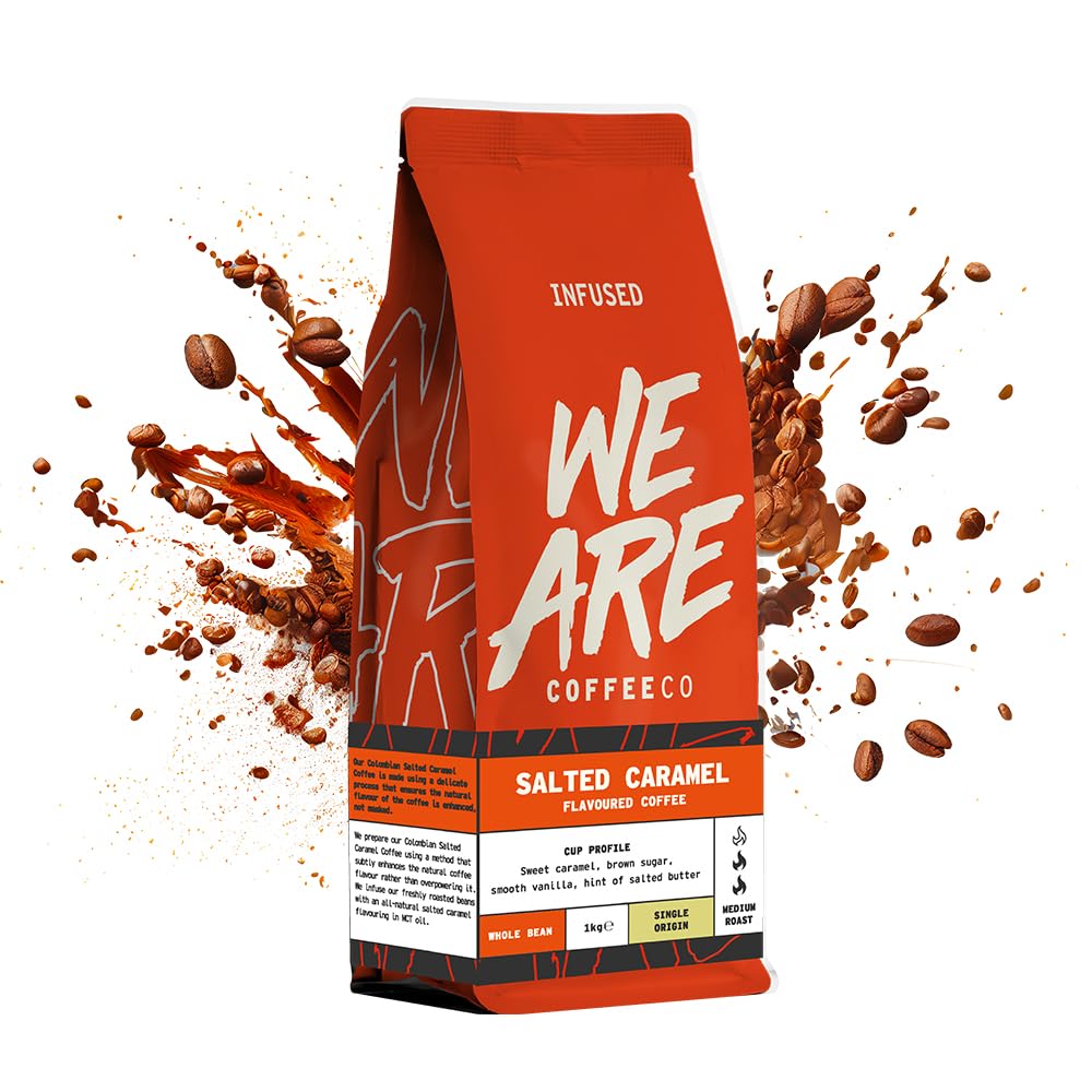 We Are Coffee Co - Brazilian Biscotti Flavour Infused Coffee Beans | Single Origin Arabica | Whole Bean 227g | Medium Roast | Flavoured | Freshly Roasted in the UK