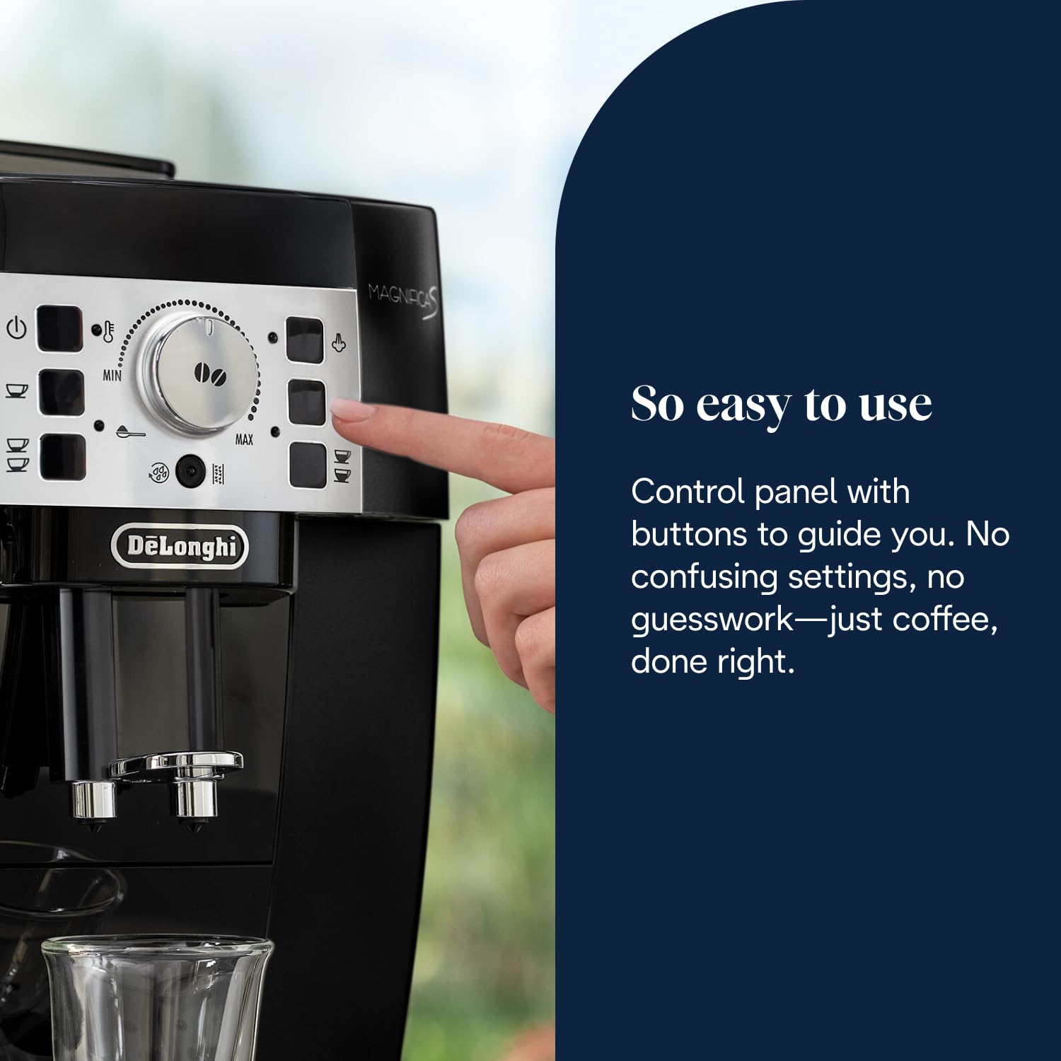De'Longhi Magnifica Evo Next ECAM312.80.TB, Automatic Coffee Machine With Automatic Milk Frother, Bean To Cup Coffee and Cappuccino Machine with Intuitive Touch Display, Black/Titanium