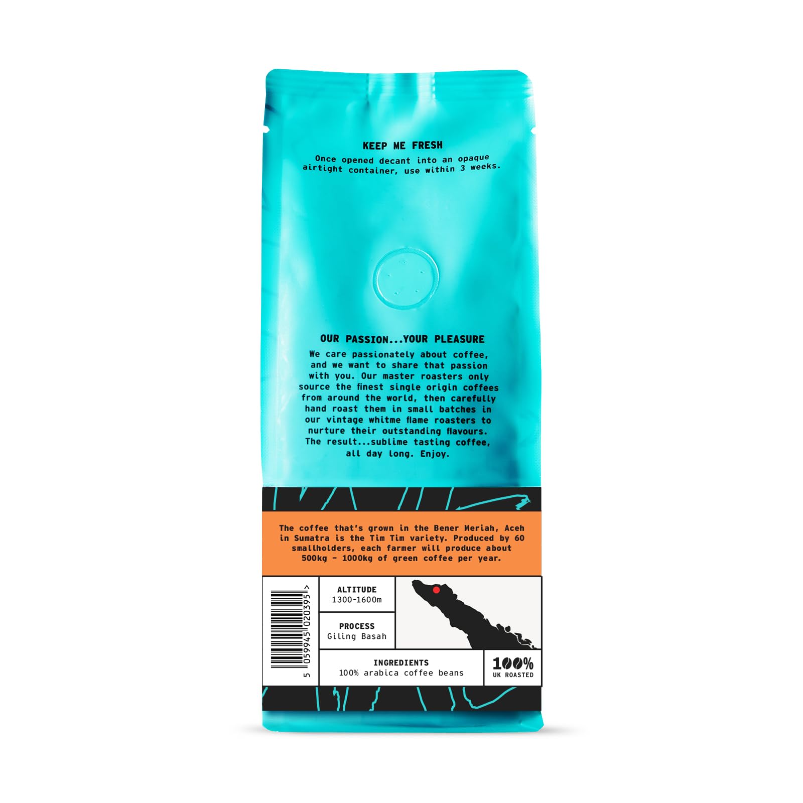 We Are Coffee Co - Indonesia - Burni Telong - Ground Coffee Espresso 1kg | Dark Roast | 100% Arabica | Freshly Roasted in the UK