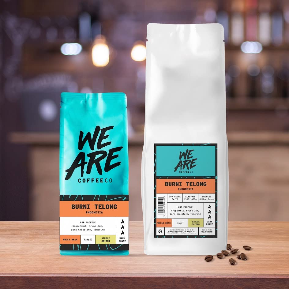 We Are Coffee Co - Indonesia - Burni Telong - Ground Coffee Espresso 1kg | Dark Roast | 100% Arabica | Freshly Roasted in the UK