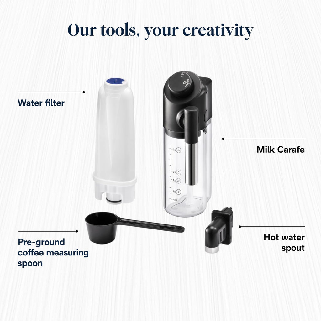 De'Longhi Magnifica Evo Next ECAM312.80.TB, Automatic Coffee Machine With Automatic Milk Frother, Bean To Cup Coffee and Cappuccino Machine with Intuitive Touch Display, Black/Titanium