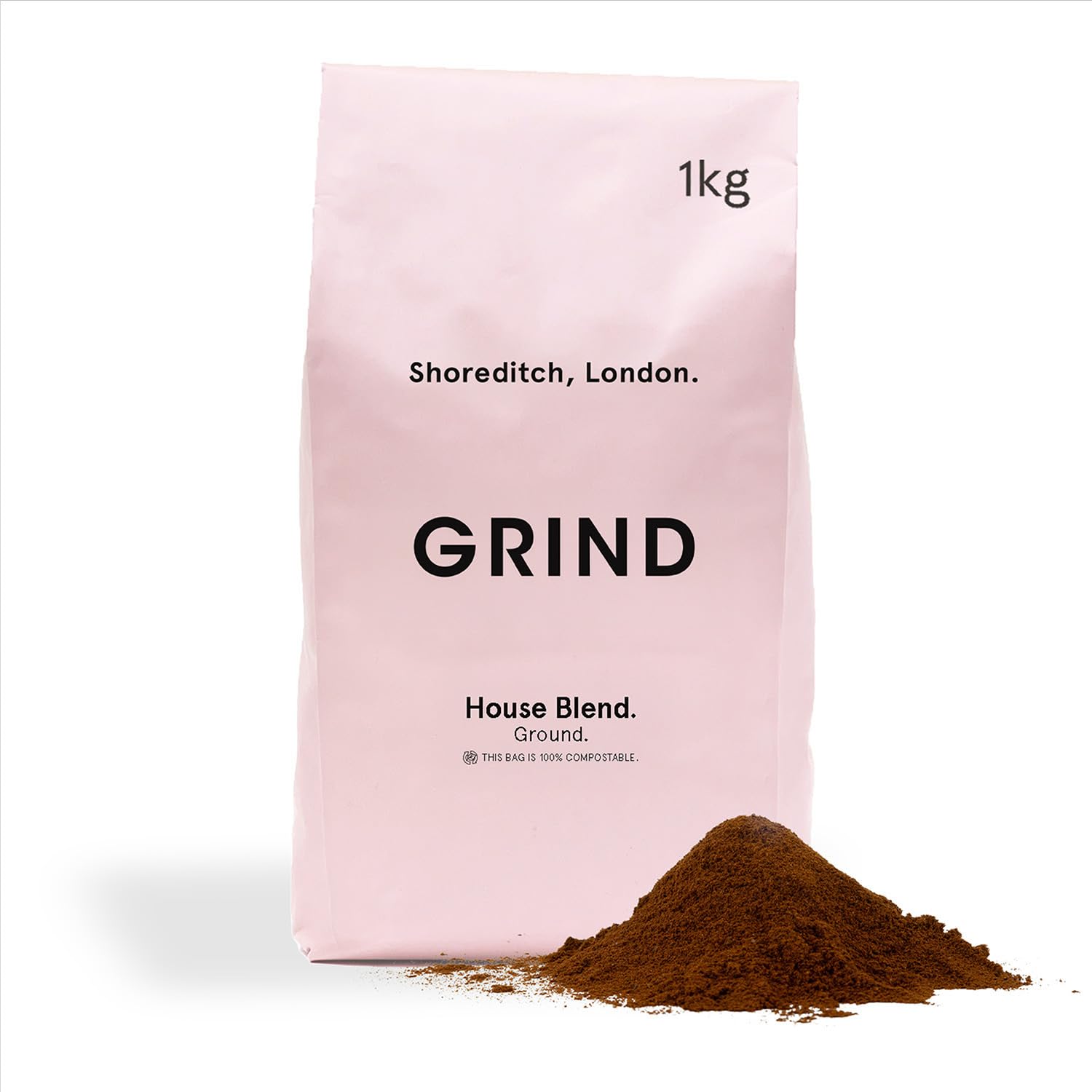 Grind Light Blend Ground Coffee – 1kg Bag – Light Roast – 100% Arabica – Suitable for Cafetière, Moka Pot, AeroPress and Filter Brew – Ethically Sourced
