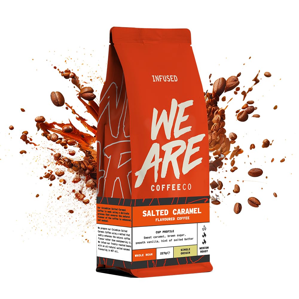 We Are Coffee Co - Brazilian Biscotti Flavour Infused Coffee Beans | Single Origin Arabica | Whole Bean 227g | Medium Roast | Flavoured | Freshly Roasted in the UK