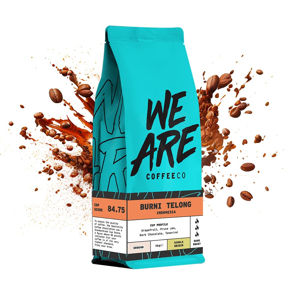 We Are Coffee Co - Indonesia - Burni Telong - Ground Coffee Espresso 1kg | Dark Roast | 100% Arabica | Freshly Roasted in the UK