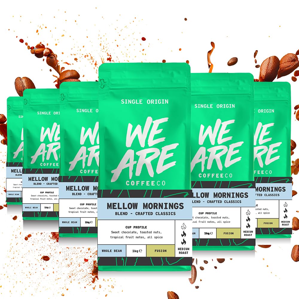 We Are Coffee Co - Mellow Mornings - Single Origin Blend Ground Coffee Espresso 1kg | Medium Roast | 100% Arabica | Freshly Roasted in the UK