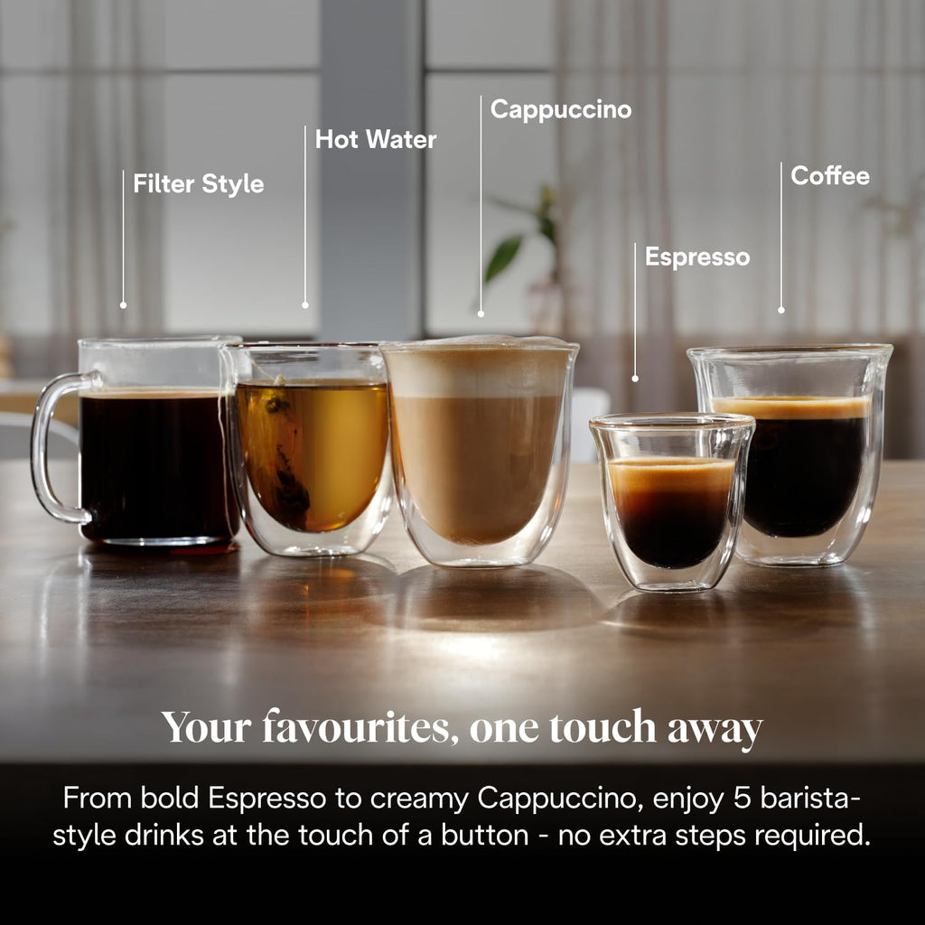 De'Longhi Magnifica Evo Next ECAM312.80.TB, Automatic Coffee Machine With Automatic Milk Frother, Bean To Cup Coffee and Cappuccino Machine with Intuitive Touch Display, Black/Titanium