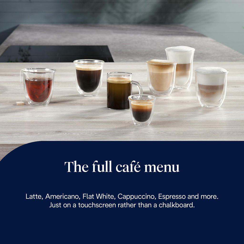 De'Longhi Magnifica Evo Next ECAM312.80.TB, Automatic Coffee Machine With Automatic Milk Frother, Bean To Cup Coffee and Cappuccino Machine with Intuitive Touch Display, Black/Titanium