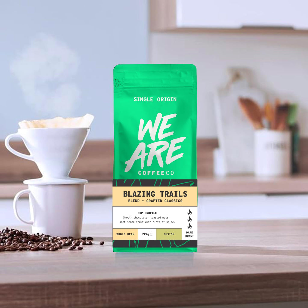 We Are Coffee Co - Single Origin Blend Coffee Beans - Blazing Trails | Whole Bean 1kg | Dark Roast | 100% Arabica | Freshly Roasted in the UK