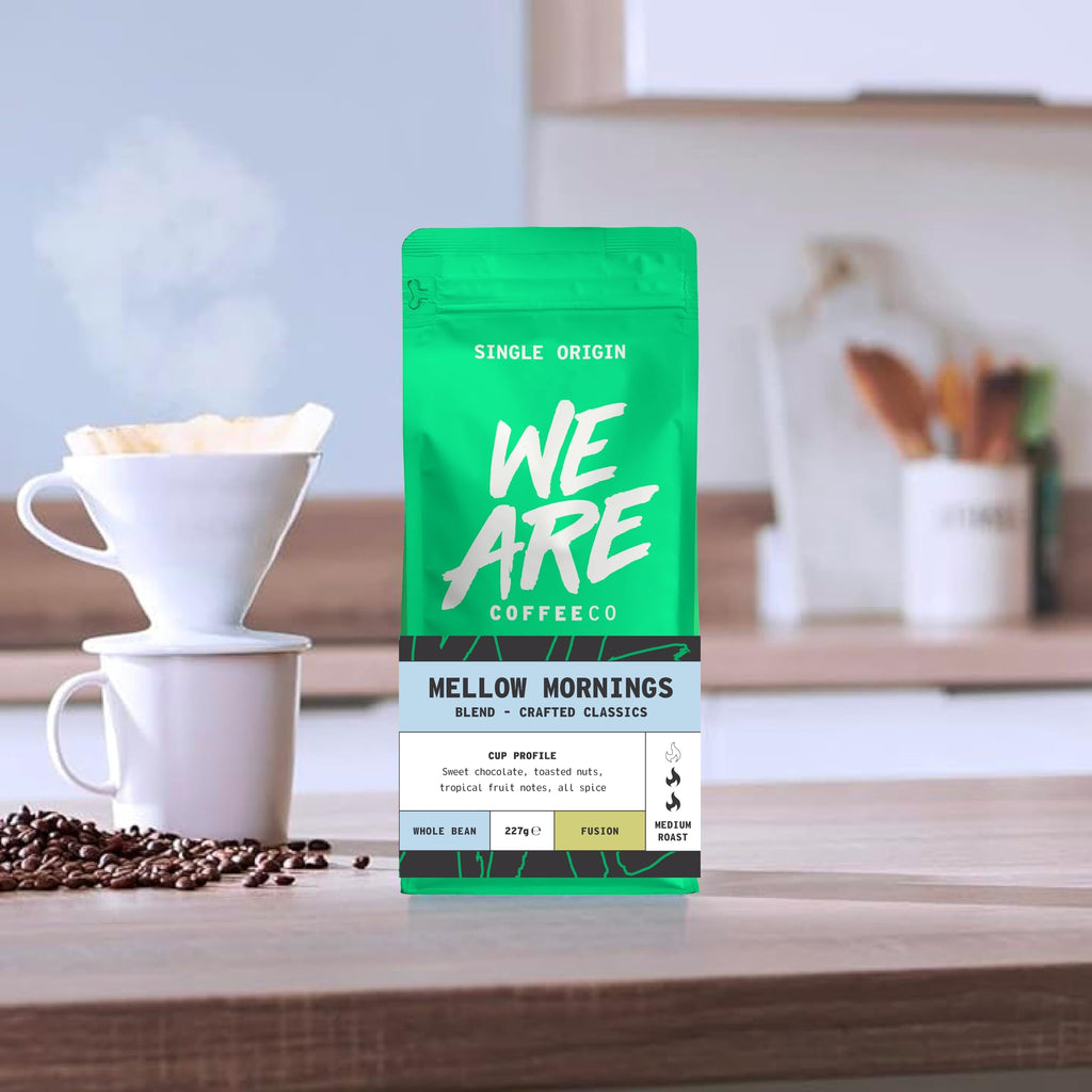 We Are Coffee Co - Mellow Mornings - Single Origin Blend Ground Coffee Espresso 1kg | Medium Roast | 100% Arabica | Freshly Roasted in the UK