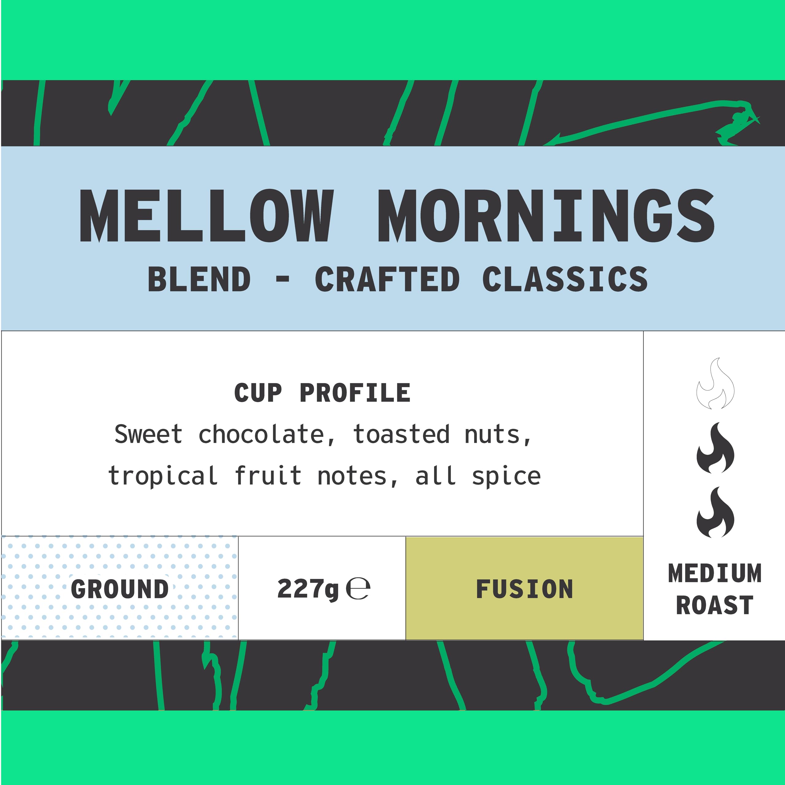 We Are Coffee Co - Mellow Mornings - Single Origin Blend Ground Coffee Espresso 1kg | Medium Roast | 100% Arabica | Freshly Roasted in the UK