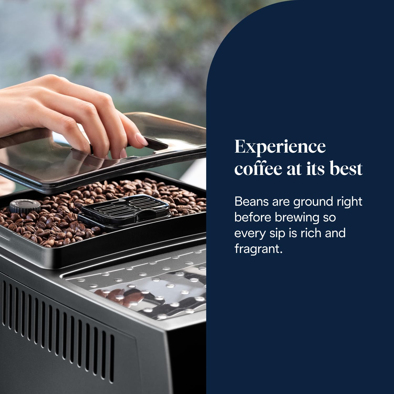 De'Longhi Magnifica Evo Next ECAM312.80.TB, Automatic Coffee Machine With Automatic Milk Frother, Bean To Cup Coffee and Cappuccino Machine with Intuitive Touch Display, Black/Titanium